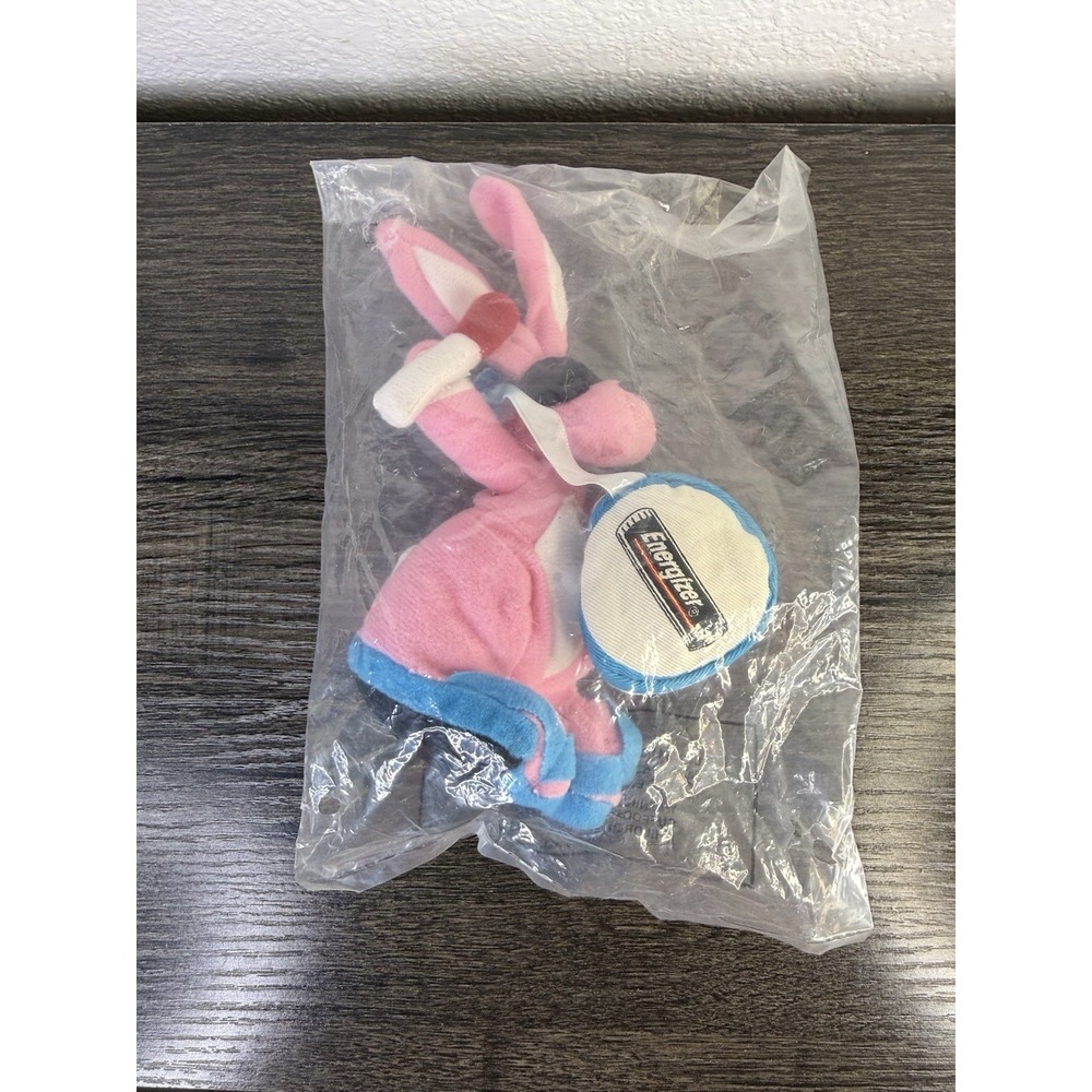 Vintage 1997 Energizer Bunny 6" Plush Beanie Toy Advertisement.Sealed In Bag.